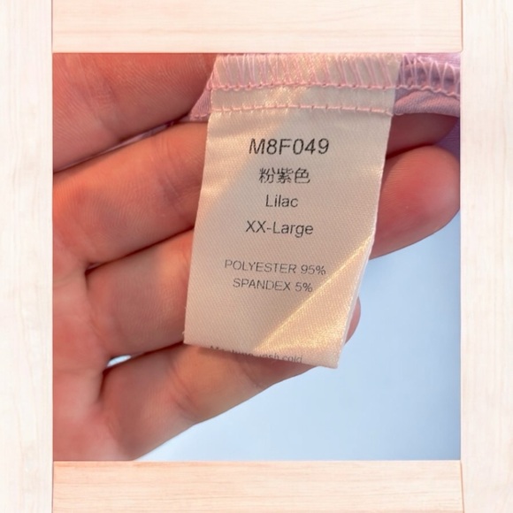 Women's Camisole Lilac, Pink Satin Blouse Cowl Neck. Size: XXL, NWOT. - Picture 4 of 6